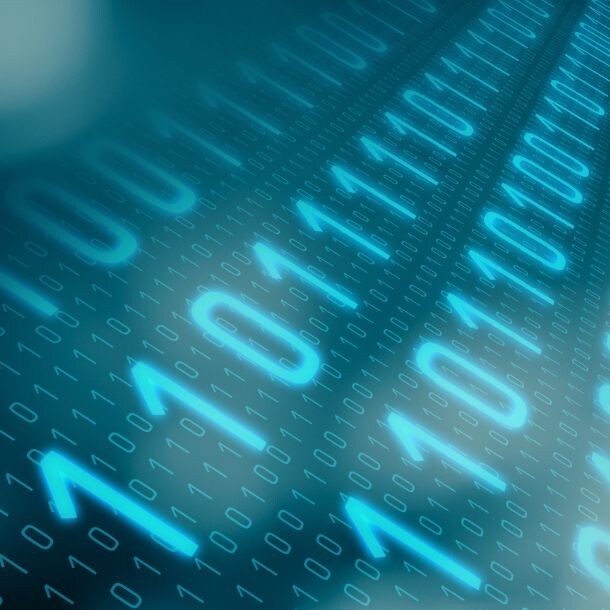 A closeup shot of binary code.
