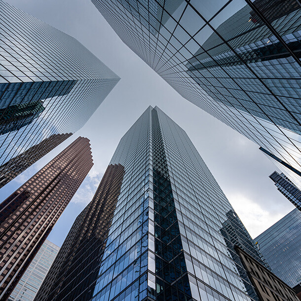 Business skyscrapers in Toronto's financial district.